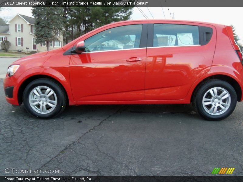 Inferno Orange Metallic / Jet Black/Dark Titanium 2013 Chevrolet Sonic LT Hatch