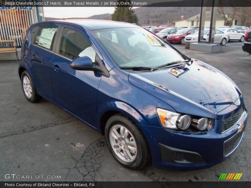 Blue Topaz Metallic / Jet Black/Dark Titanium 2013 Chevrolet Sonic LT Hatch