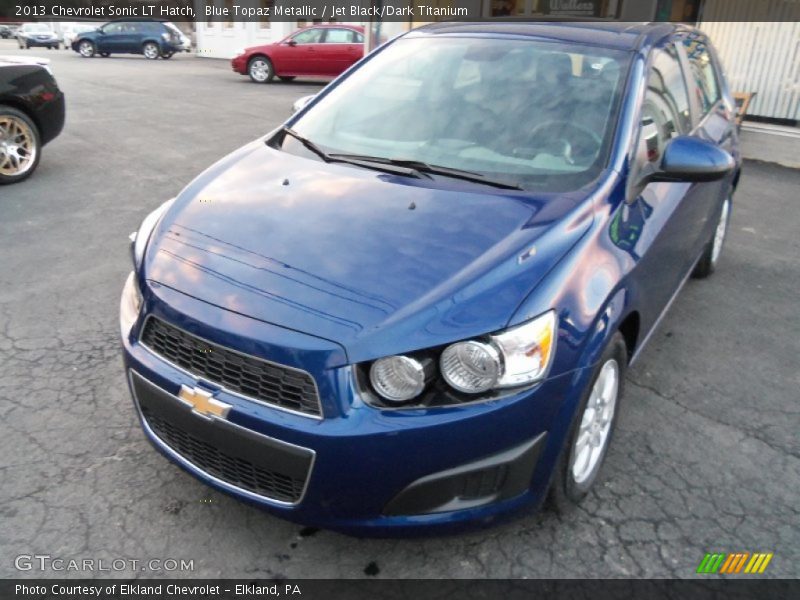 Blue Topaz Metallic / Jet Black/Dark Titanium 2013 Chevrolet Sonic LT Hatch
