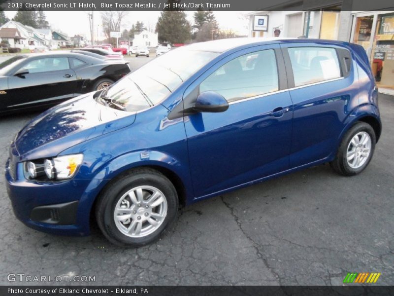 Blue Topaz Metallic / Jet Black/Dark Titanium 2013 Chevrolet Sonic LT Hatch