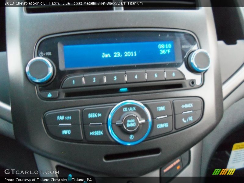 Blue Topaz Metallic / Jet Black/Dark Titanium 2013 Chevrolet Sonic LT Hatch