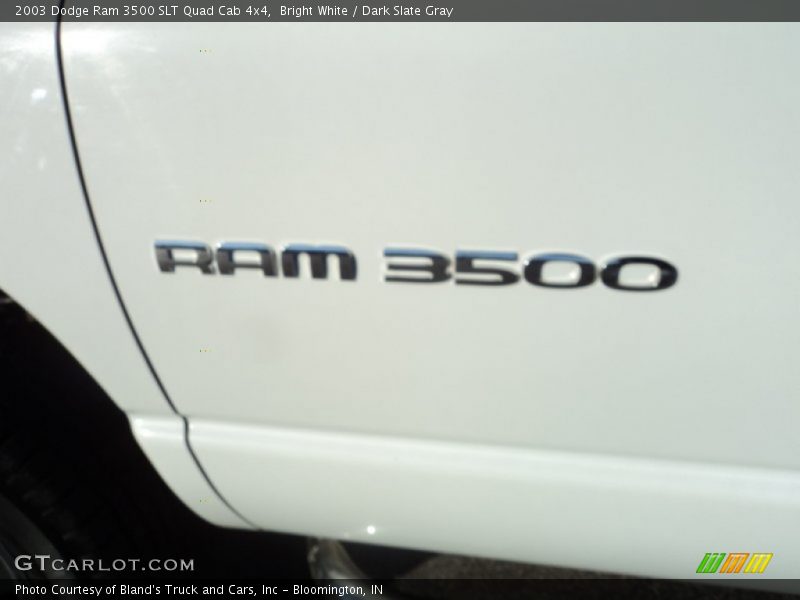 Bright White / Dark Slate Gray 2003 Dodge Ram 3500 SLT Quad Cab 4x4