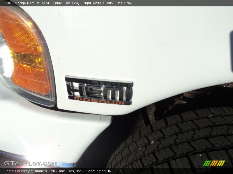 Bright White / Dark Slate Gray 2003 Dodge Ram 3500 SLT Quad Cab 4x4