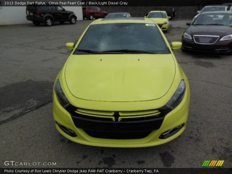 Citrus Peel Pearl Coat / Black/Light Diesel Gray 2013 Dodge Dart Rallye