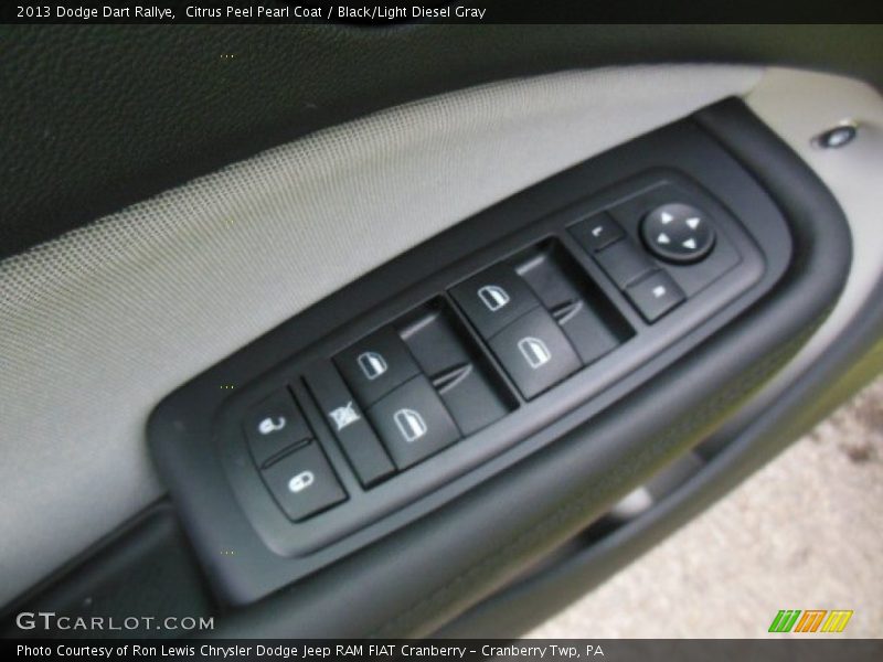 Citrus Peel Pearl Coat / Black/Light Diesel Gray 2013 Dodge Dart Rallye