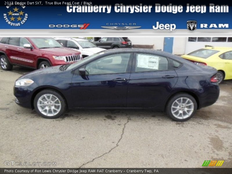 True Blue Pearl Coat / Black 2013 Dodge Dart SXT
