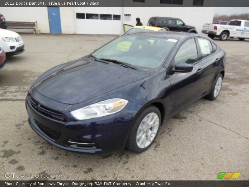 True Blue Pearl Coat / Black 2013 Dodge Dart SXT
