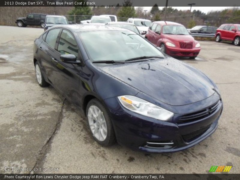True Blue Pearl Coat / Black 2013 Dodge Dart SXT