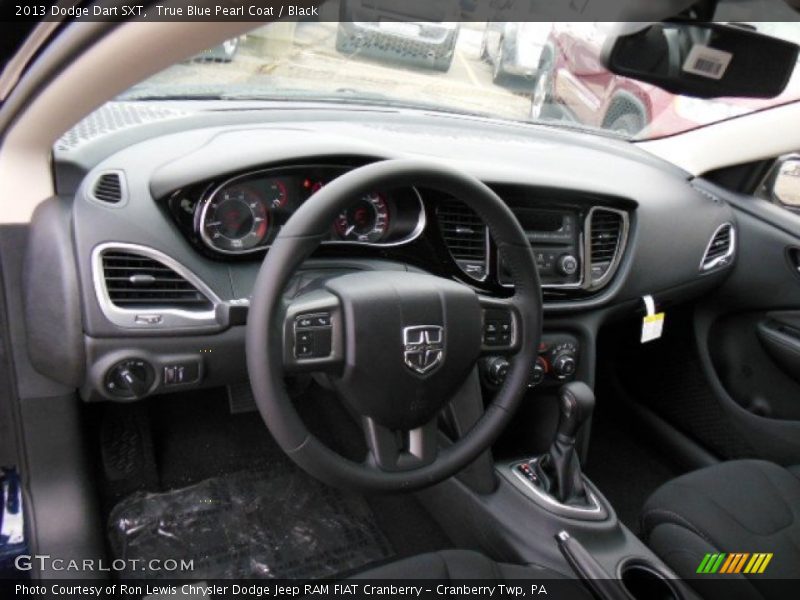 True Blue Pearl Coat / Black 2013 Dodge Dart SXT