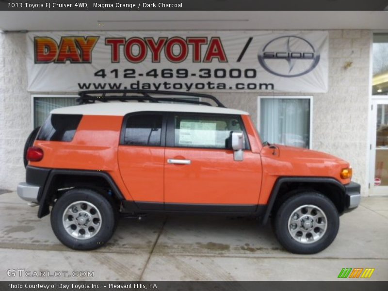 Magma Orange / Dark Charcoal 2013 Toyota FJ Cruiser 4WD