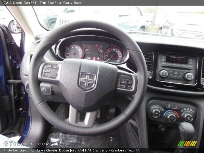 True Blue Pearl Coat / Black 2013 Dodge Dart SXT