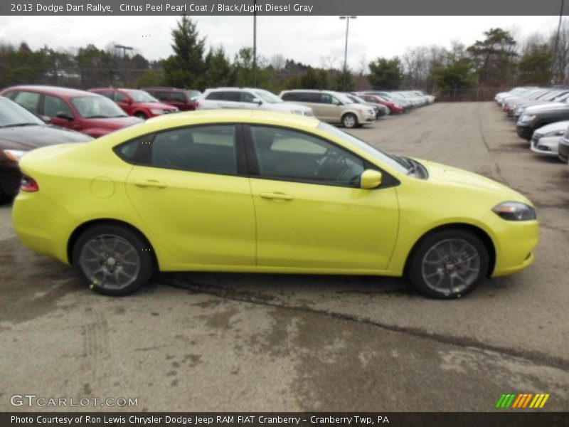 Citrus Peel Pearl Coat / Black/Light Diesel Gray 2013 Dodge Dart Rallye