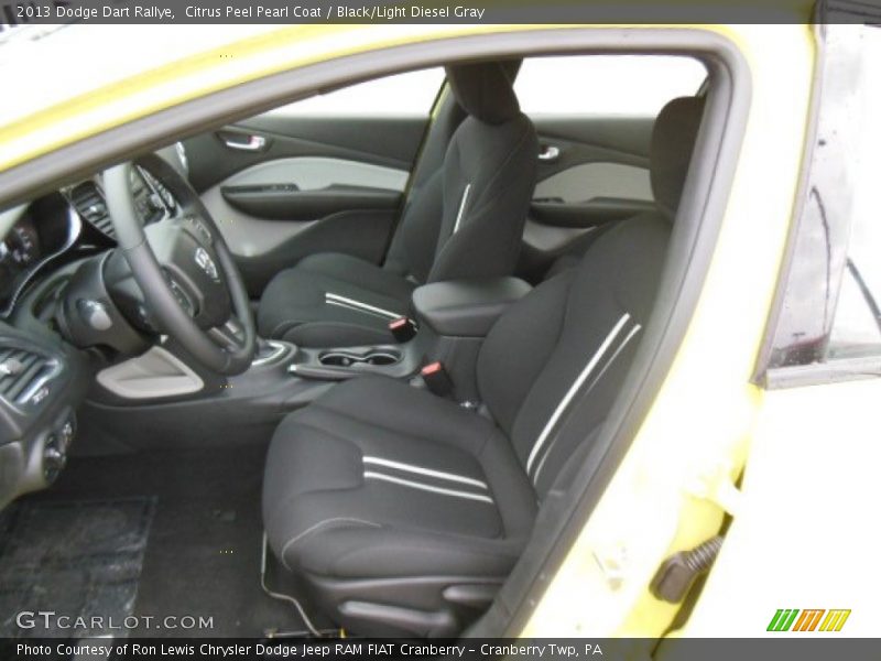 Citrus Peel Pearl Coat / Black/Light Diesel Gray 2013 Dodge Dart Rallye