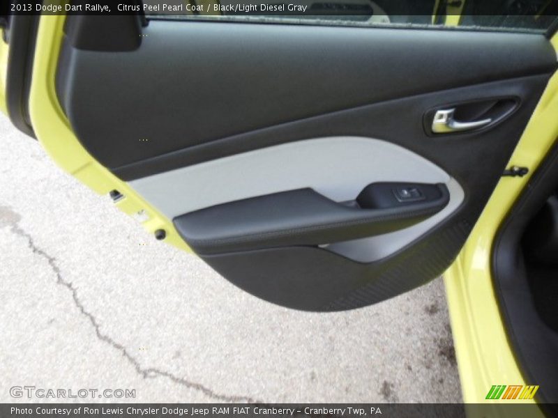 Citrus Peel Pearl Coat / Black/Light Diesel Gray 2013 Dodge Dart Rallye