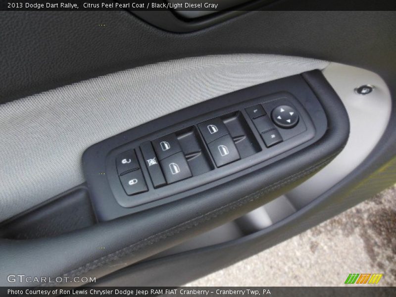 Citrus Peel Pearl Coat / Black/Light Diesel Gray 2013 Dodge Dart Rallye