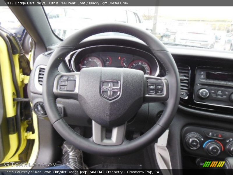 Citrus Peel Pearl Coat / Black/Light Diesel Gray 2013 Dodge Dart Rallye