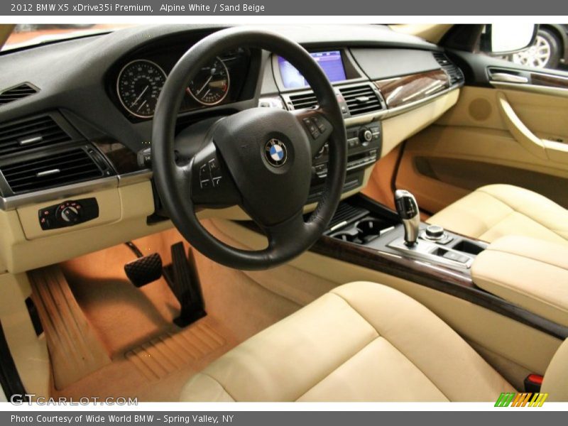 Alpine White / Sand Beige 2012 BMW X5 xDrive35i Premium