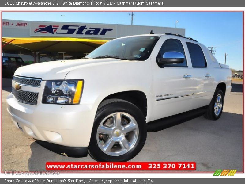 White Diamond Tricoat / Dark Cashmere/Light Cashmere 2011 Chevrolet Avalanche LTZ