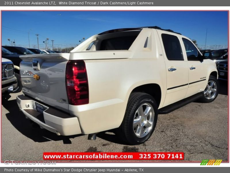 White Diamond Tricoat / Dark Cashmere/Light Cashmere 2011 Chevrolet Avalanche LTZ