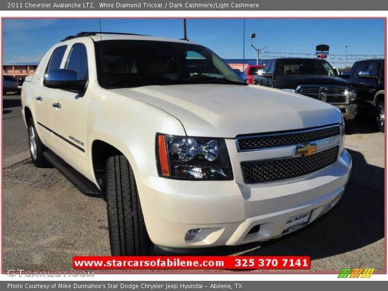 White Diamond Tricoat / Dark Cashmere/Light Cashmere 2011 Chevrolet Avalanche LTZ