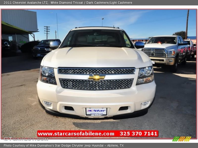 White Diamond Tricoat / Dark Cashmere/Light Cashmere 2011 Chevrolet Avalanche LTZ