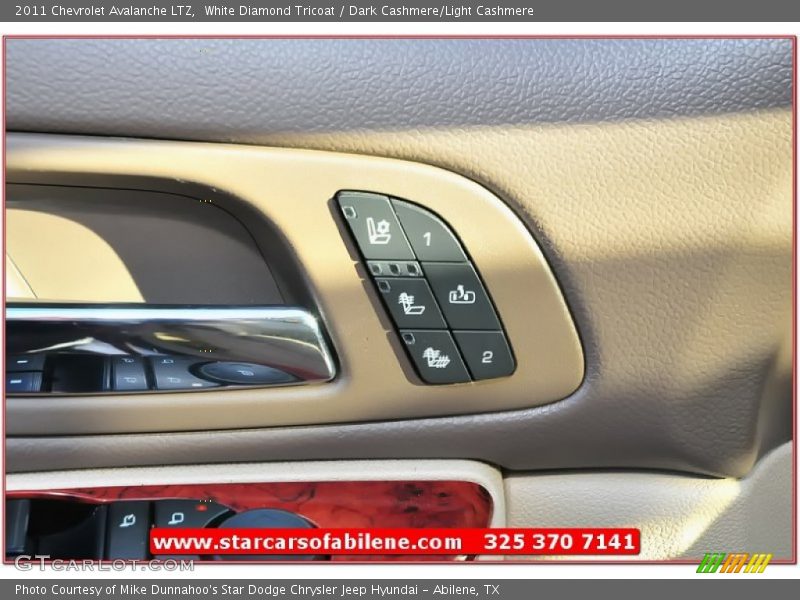 White Diamond Tricoat / Dark Cashmere/Light Cashmere 2011 Chevrolet Avalanche LTZ