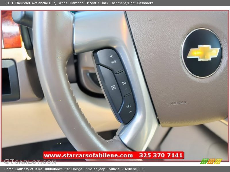 White Diamond Tricoat / Dark Cashmere/Light Cashmere 2011 Chevrolet Avalanche LTZ