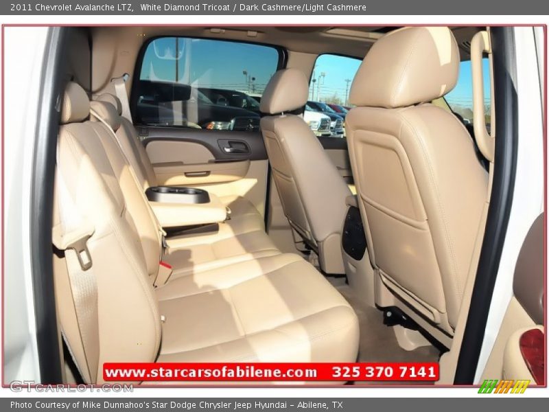 White Diamond Tricoat / Dark Cashmere/Light Cashmere 2011 Chevrolet Avalanche LTZ