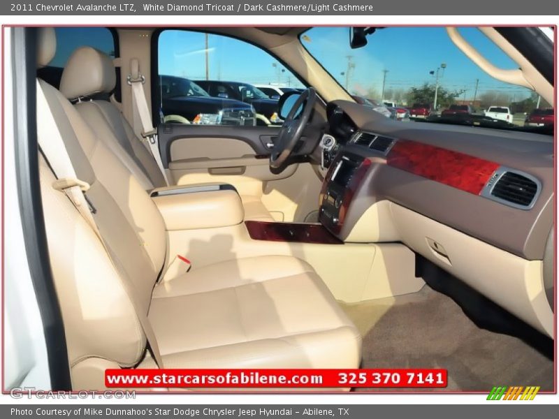 White Diamond Tricoat / Dark Cashmere/Light Cashmere 2011 Chevrolet Avalanche LTZ