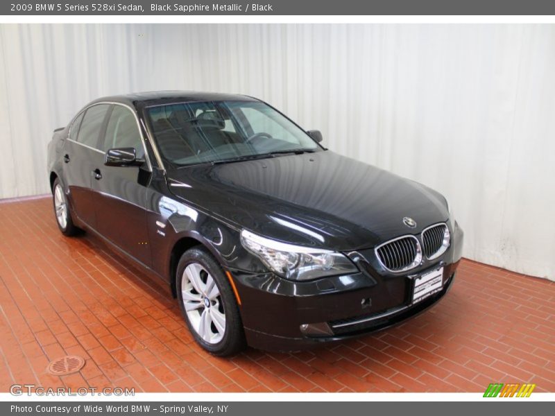 Black Sapphire Metallic / Black 2009 BMW 5 Series 528xi Sedan