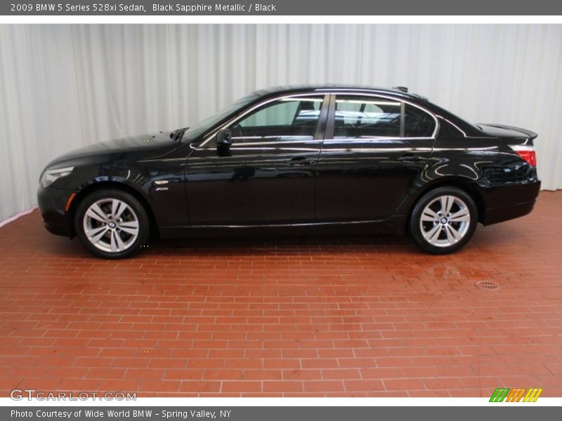 Black Sapphire Metallic / Black 2009 BMW 5 Series 528xi Sedan