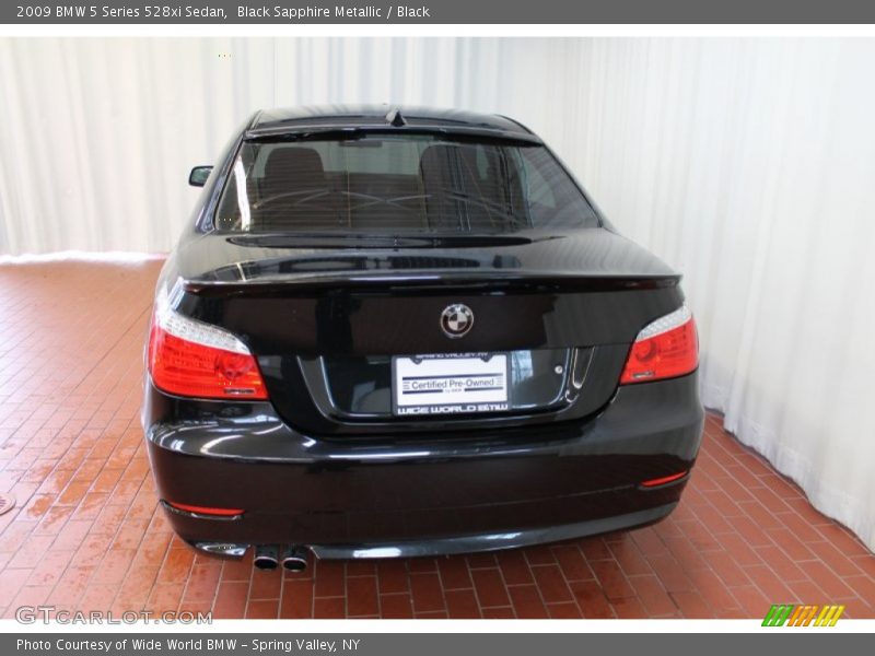Black Sapphire Metallic / Black 2009 BMW 5 Series 528xi Sedan