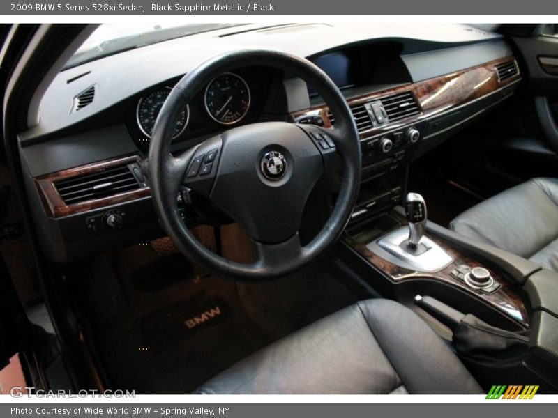 Black Sapphire Metallic / Black 2009 BMW 5 Series 528xi Sedan
