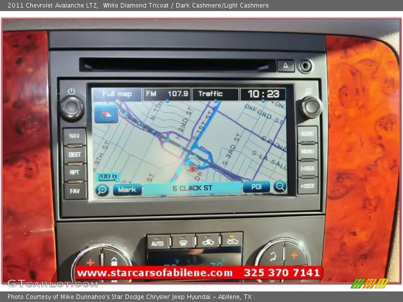 White Diamond Tricoat / Dark Cashmere/Light Cashmere 2011 Chevrolet Avalanche LTZ
