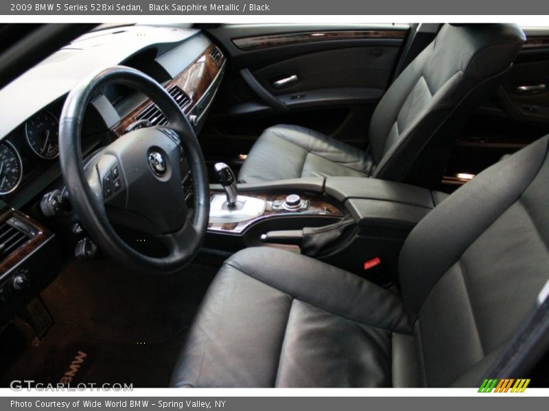 Black Sapphire Metallic / Black 2009 BMW 5 Series 528xi Sedan