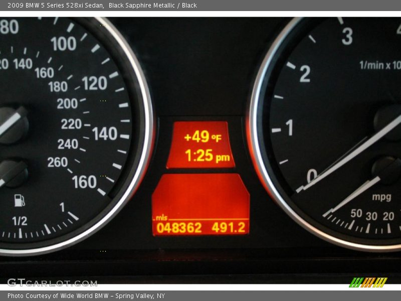 Black Sapphire Metallic / Black 2009 BMW 5 Series 528xi Sedan