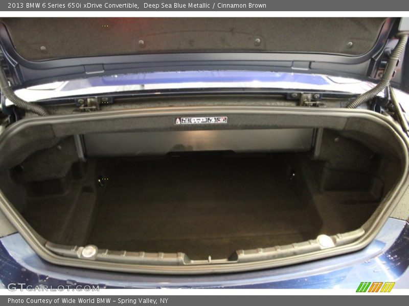  2013 6 Series 650i xDrive Convertible Trunk