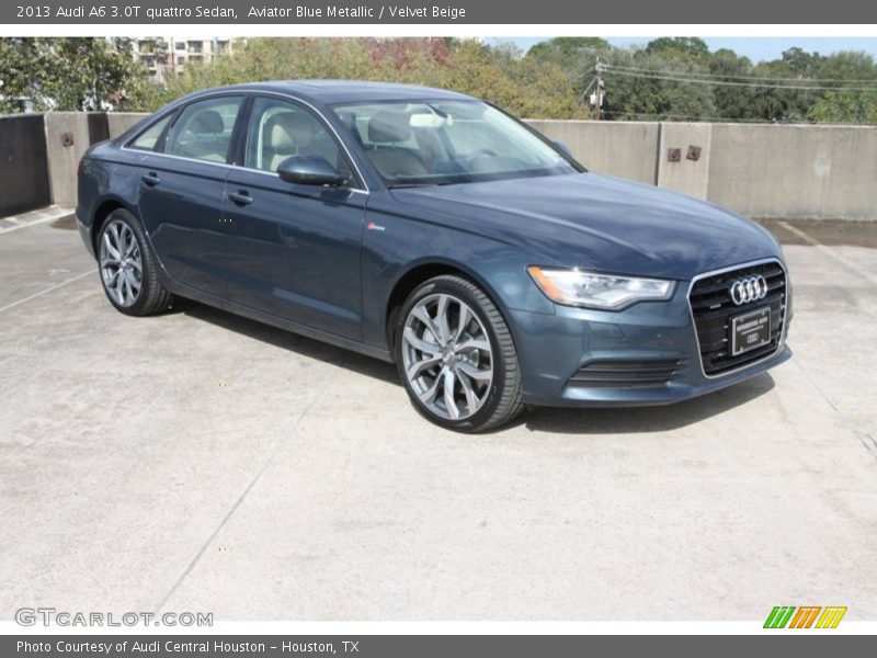 Aviator Blue Metallic / Velvet Beige 2013 Audi A6 3.0T quattro Sedan