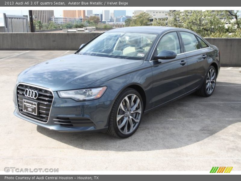Aviator Blue Metallic / Velvet Beige 2013 Audi A6 3.0T quattro Sedan