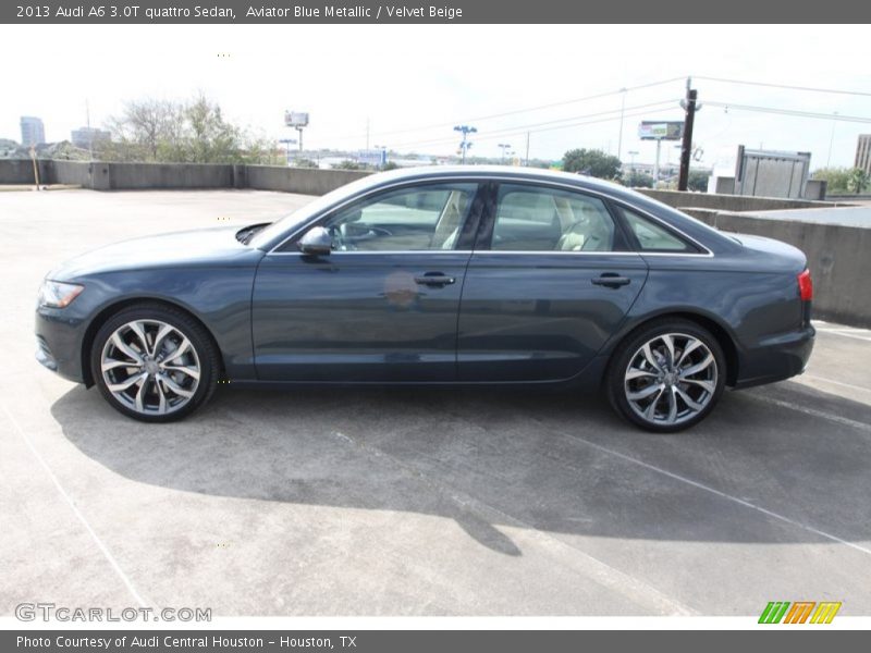 Aviator Blue Metallic / Velvet Beige 2013 Audi A6 3.0T quattro Sedan