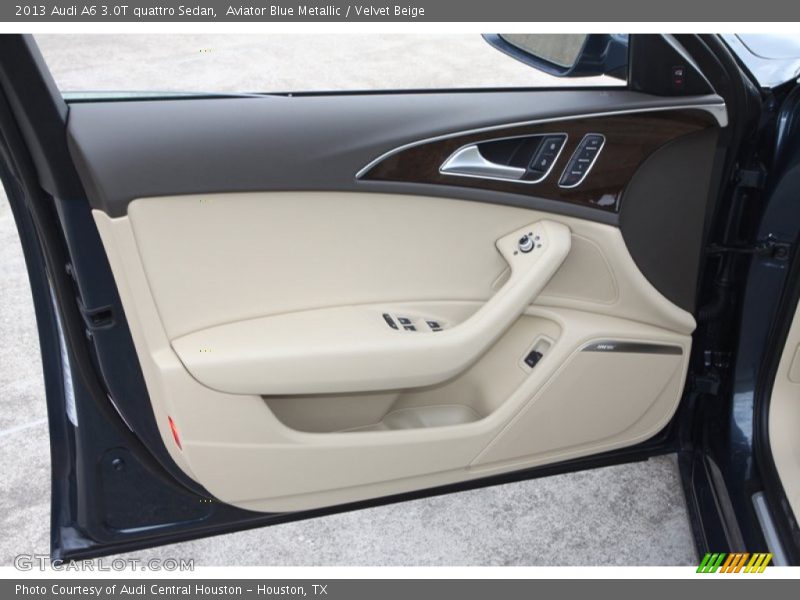 Aviator Blue Metallic / Velvet Beige 2013 Audi A6 3.0T quattro Sedan