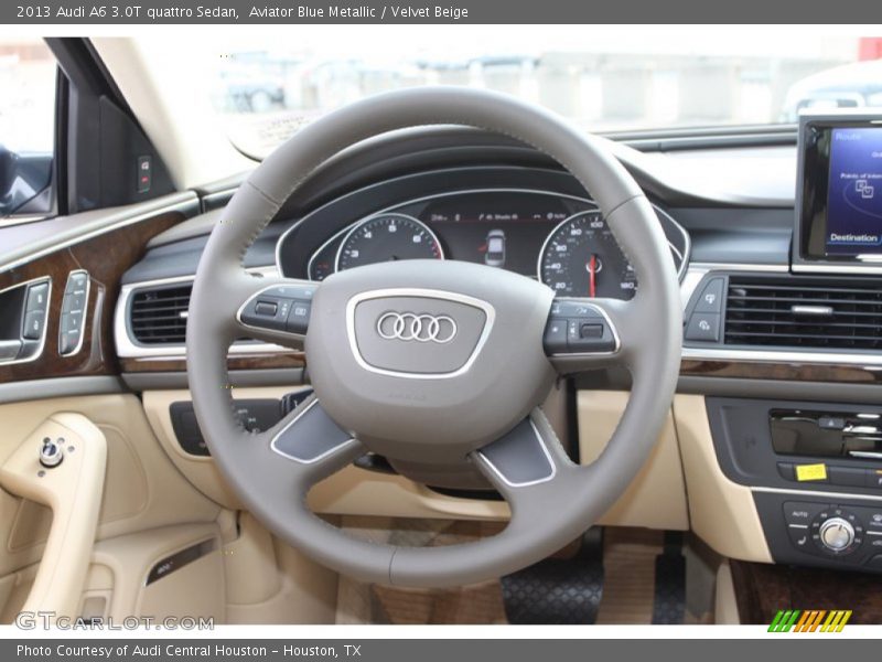 Aviator Blue Metallic / Velvet Beige 2013 Audi A6 3.0T quattro Sedan