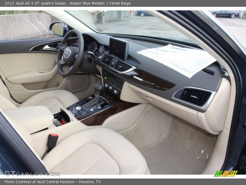 Aviator Blue Metallic / Velvet Beige 2013 Audi A6 3.0T quattro Sedan