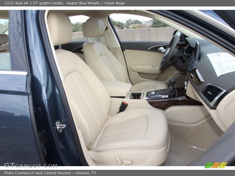 Aviator Blue Metallic / Velvet Beige 2013 Audi A6 3.0T quattro Sedan
