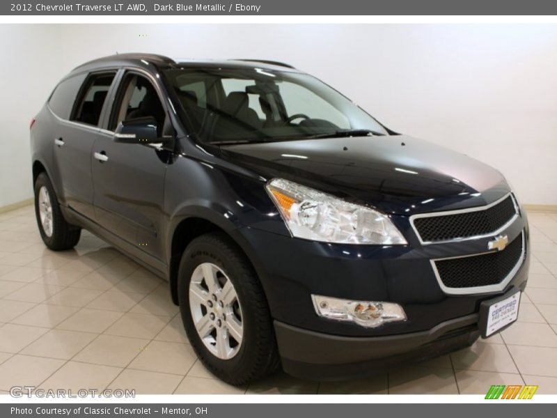 Dark Blue Metallic / Ebony 2012 Chevrolet Traverse LT AWD