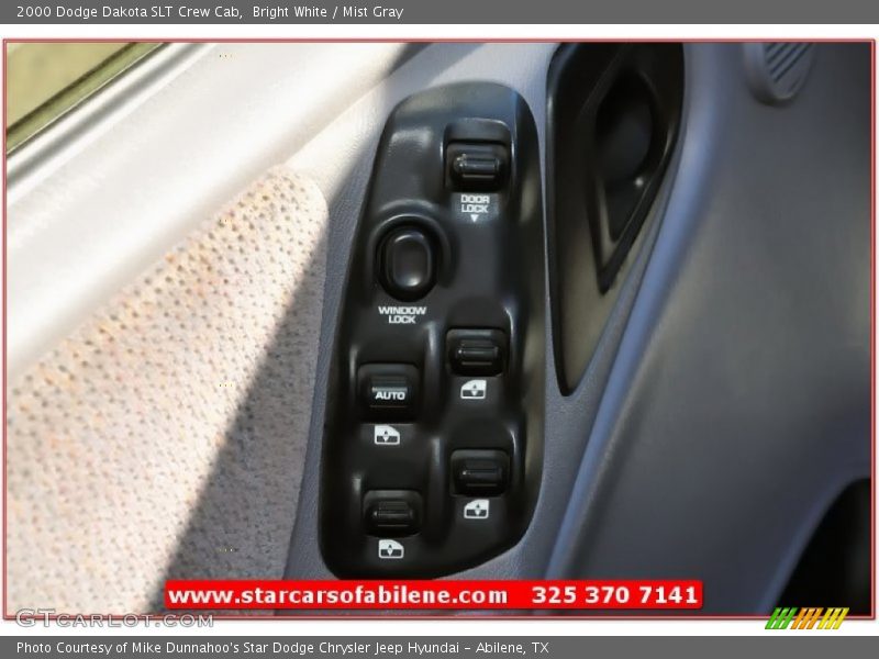 Bright White / Mist Gray 2000 Dodge Dakota SLT Crew Cab