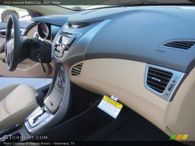 Red / Beige 2013 Hyundai Elantra GLS