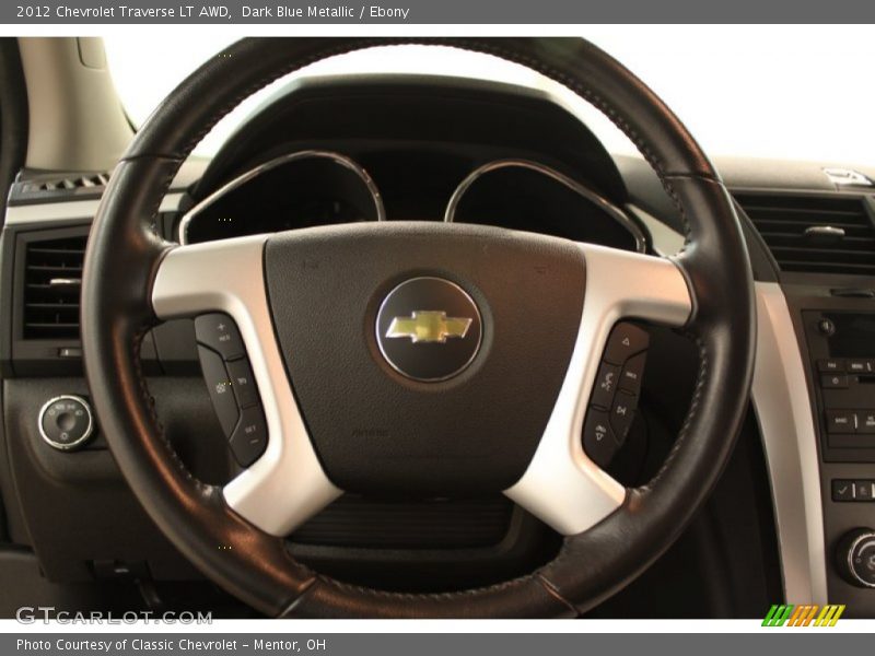 Dark Blue Metallic / Ebony 2012 Chevrolet Traverse LT AWD