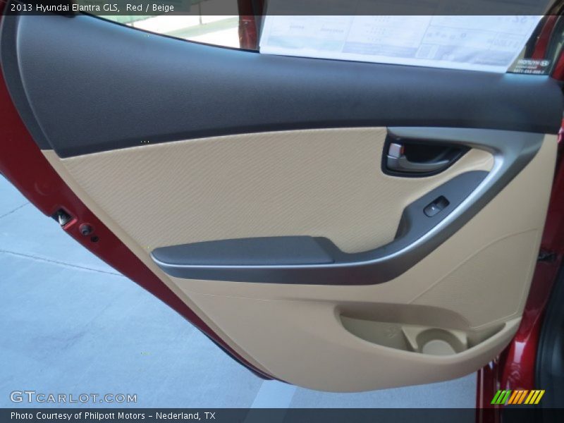 Red / Beige 2013 Hyundai Elantra GLS