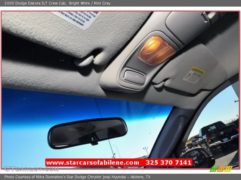 Bright White / Mist Gray 2000 Dodge Dakota SLT Crew Cab